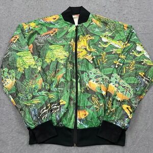 VTG Pride Tyvek Jacket Men's XXL Green Tree Frog Tropical Lightweight Full Zip